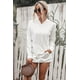 thumbnail image 3 of ABPHQTO Sudadera de mujer blanca oversize con capucha y bolsillo canguro, 3 of 5