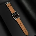 thumbnail image 5 of Dwitch Top Grain Genuine Leather Band for Apple Watch Ultra Band 49mm 46mm 45mm 44mm 42mm, Rugged Metal Connector Band Strap for Women Men iWatch Ultra 2/1 Series 10 9 8 7 6 5 4 3 2 1 SE,Brown, 5 of 9