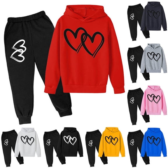 MuXiKeJi Clothes Baby Girl Sets Cute Print Long Sleeve Fashion Pullover Tops and Jogger Pants Children 2 Piece Outfits