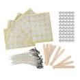 thumbnail image 4 of Mèches de Bougie, 100 Pcs Mèches de Bougie 15cm 100 Pcs Autocollant de Mèche Ensemble de Fabrication de Bougie Performance Inégalée, 4 of 7
