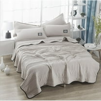 JOGZMZ Solid Summer Cool Quilt, Full Size Cool Blanket Breathable Bedding for Adults, Soft Cotton Comforter for AC rooms Bedroom Dormitory (60×80 Inch)