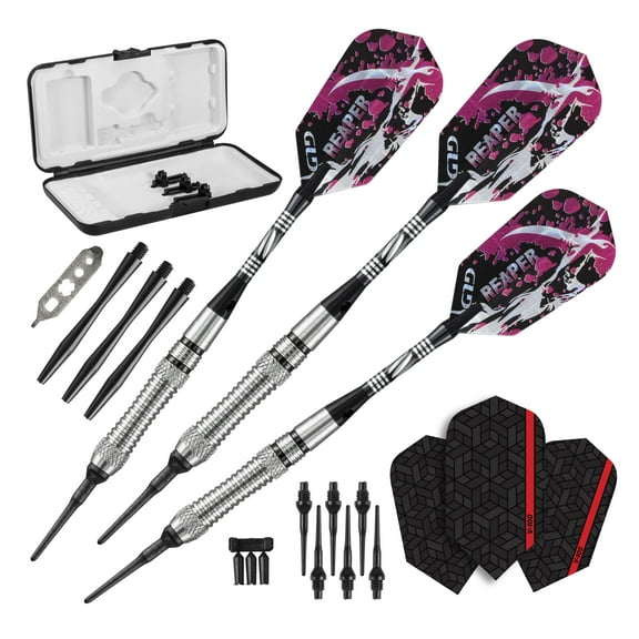 Viper Grim Reaper 80% Tungsten Soft Tip Dart Set, Grooved, 18 Grams