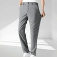 thumbnail image 2 of Lovzfmll Men's Dress Pants, Golf Trousers, Lightweight Work Pants Full Length, Dressy Solid Color Office Attire Relaxed Fit, 2 of 7