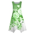 thumbnail image 4 of YDKZYMD Summer Casual Dresses for Women Floral Flowers Wedding Maxi Beach Boho Tank Dresses Hem Sundress Petite Sleeveless Midi Dress with Pockets Green L, 4 of 5
