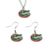 Florida Gators Necklace and Dangle Sports Team Logo Earring Charm Set NCAA