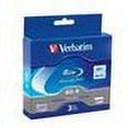 thumbnail image 2 of VERBATIM BD-R BRANDED 3pk 25GB/4X WHT JEWEL CS, 2 of 2