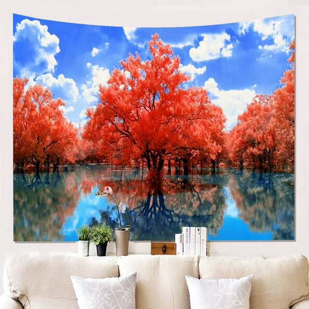 Volkmi AliExpress new hot sale home custom landscape wall cloth hanging  cloth background cloth hanging painting tapestry wall decoration blanket  W180622-G054 150*100cm 
