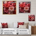 thumbnail image 4 of Designart "Symbolic Red Blooms Of Zinnias" Zinnias Floater Framed Wall Decor, 4 of 5