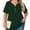 A2-Dark Green, variant on Women's Plus Size Tunic Tops Short Sleeve Henley Shirt V Neck Button Up Blouse Jasmine Blue 3X Casual Pleated Basic Pullover