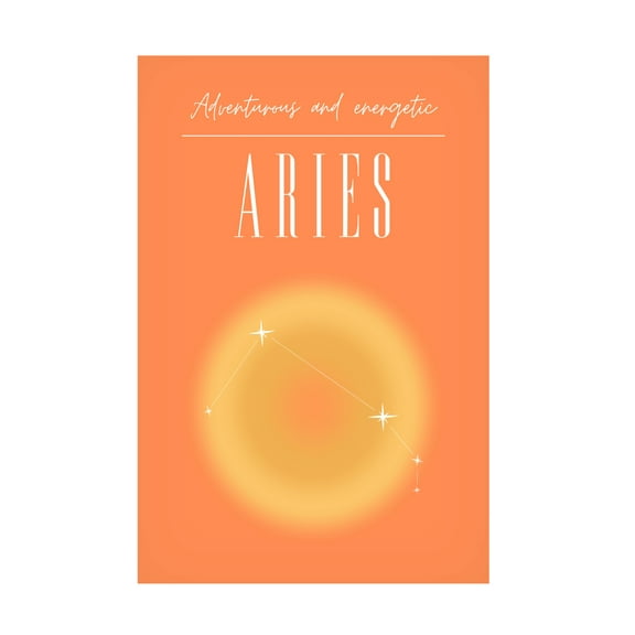 Trademark Fine Art Amelie Aries Zodiac Print Art Canvas Wall Art