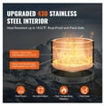 thumbnail image 3 of Smokeless Fire Pit Wood Burning Stove 15" Stainless Steel Outdoor Portable Bonfire, 3 of 8