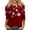 BZ26-Red, variant on Lumtrix Womens Christmas 3/4 Sleeve Roundneck Trendy Casual Printed Fashion Christmas Holiday Tops White 3XL