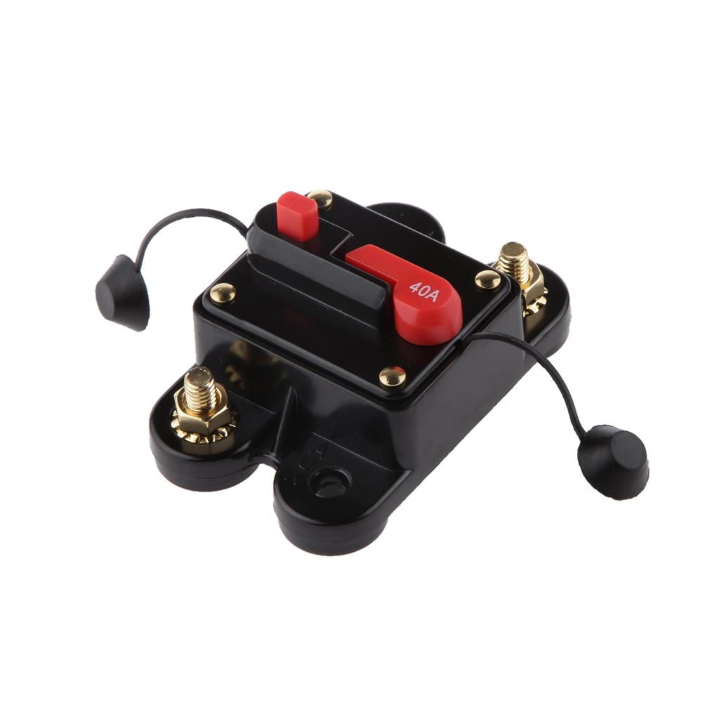 12V-24V Inline Auto Waterproof Circuit Breaker 40 AMP Manual Reset Switch