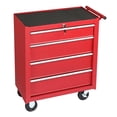thumbnail image 3 of Zimtown Coffre à Outils Roulant, Armoire de Rangement à Outils à 4 Tiroirs pour Garage, 3 of 13