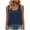 Navy -CU21, variant on Nestiefly Bohemian Linen Tank Top for Women Loose Fit Crew Neck Sleeveless Shirts Strap Lace Camisole Summer Tops Curved Hem Brown L
