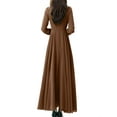 thumbnail image 6 of ZANZEA Womens Dresses O-Neck Evening Long Gowns Solid Color Dress, 6 of 12