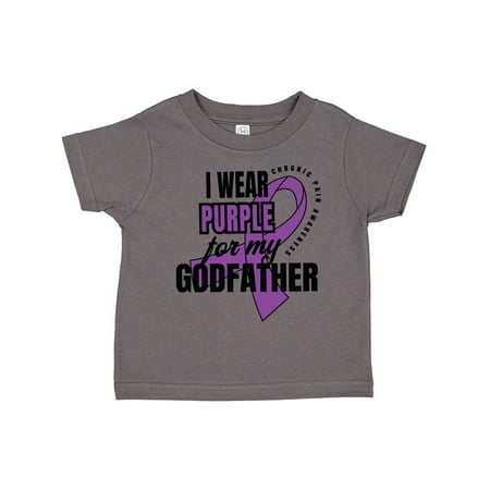 

Inktastic Chronic Pain I Wear Purple For My Godfather Gift Toddler Boy or Toddler Girl T-Shirt