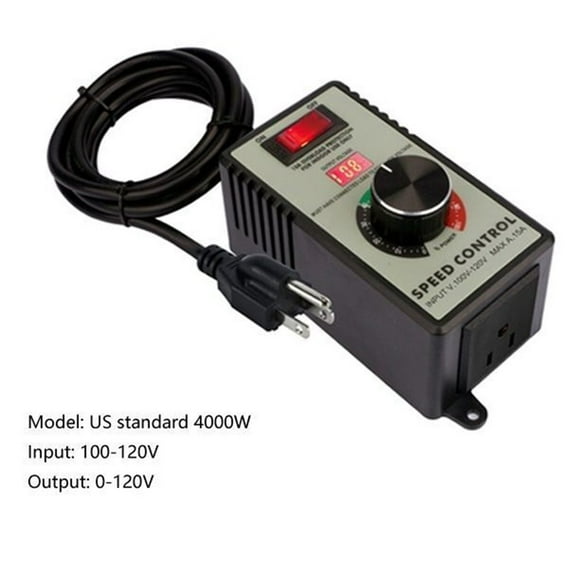 AC 220V~250V 4000W AC Motor Speed Regulator Electric Router Exhaust Fan Grinder Drill Transformer Regulator Switch LED Display