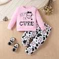 thumbnail image 5 of Gubotare Girls School Outfits Kid Toddler Girl Clothes Sleeve Top+Bottom Jeans Pants 2PC Fall Winter Outfit Set Size 7-8 (Pink,7-8 Years), 5 of 9
