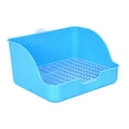 thumbnail image 4 of Rabbit Litter Potty Trainer Corner Easy to Install Rectangular Pet Pan Bedding Cage for Galesaur Chinchillas Hamster Blue, 4 of 9