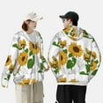 thumbnail image 6 of Kll Plump Sunflower And Sketch Print Men'S Women’s Upf 50+ Sun Protection Outdoor Hoodie Jacket Long Sleeve Fishing Hiking Performance Shirt- Large, 6 of 8