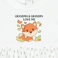 thumbnail image 4 of Inktastic Grandma and Grandpa Love Me Little Fox Girls Baby Dress, 4 of 5