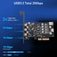 thumbnail image 4 of Tarjeta controladora PCIe a tipo C transmisión síncrona de tarjeta de expansión PCIe a tipo C Plug and Play de 20 Gbps para enchufes X4 X8 X16 ANGGREK Otros, 4 of 8