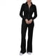 thumbnail image 2 of Conjunto de Dos Piezas para Mujer, Pantalón Deportivo de Pierna , Media Cremallera, Larga y Cuello en V. Negro M, 2 of 7