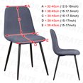 thumbnail image 4 of Tela de terciopelo, 23 colores, funda trasera corta para silla, fundas para sillas de tamaño pequeño, funda para asiento de silla de Bar para comedor y hogar, 1/2/4/6 Uds., 4 of 5