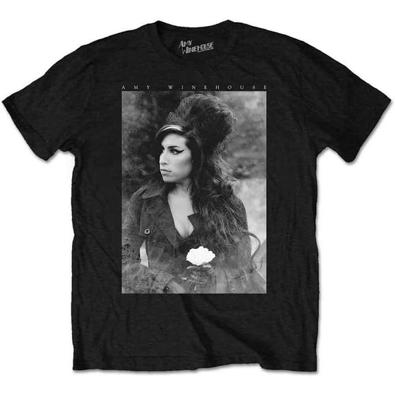 Amy Winehouse Unisex T-Shirt Flower Portrait (X-Large)