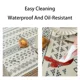 thumbnail image 5 of Mantel con borlas bohemias impermeable y resistente al aceite, mantel lavable, decoración para mesa de té y comedor, 5 of 5