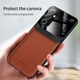 thumbnail image 2 of Compatible with Samsung Galaxy A13 5G Phone Case,With Large Window Lens Protection,Classic Design,PU Leather Ultra Slim Shockproof Anti-Scratch Protective Phone Case Cover,Brown, 2 of 6
