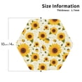 thumbnail image 2 of Pofeuu European-style Pattern Sunflower A Print Coasters for Drinks, 4Pack PU Leather Coasters, Bar Drink Coasters for Tabletop Protection, Furniture from Damage-Hexagon, 2 of 6