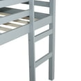 thumbnail image 5 of Miniyam Wood Kids Loft Bed with Ladder, Guardrails, Minimalist Design, Gray, 5 of 7
