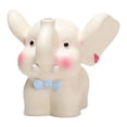 thumbnail image 1 of Estatua de elefante coleccionable de resina en miniatura, figura decorativa de animal. Beige, 1 of 8