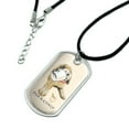 thumbnail image 2 of Pup-a-cinno Coffee Puppy Dog Humor Funny Military Dog Tag Pendant Necklace with Cord, 2 of 5