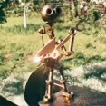 thumbnail image 2 of Metallic Drummer Guitar Windmill, Rock Band Figurine Spinner Windmill Garden Decoration for Outdoor Patio & Yard, Music Gifts, 2 of 5