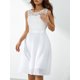 thumbnail image 4 of VISgogo Mujer Verano A-line Vestidos Color Sólido Recorte Cuello Redondo Túnica Cintura Sin Mangas Vestido VISgogo moda, 4 of 8