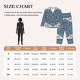 thumbnail image 6 of Kll Vintage Persian Colored Blue Print Women'S Long Sleeve Pajamas With Pants Sleepwear Loungewear 2 Set-X-Large, 6 of 9