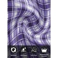 thumbnail image 7 of Purple Plaid Cloth Napkins Set of 8 Reusable Dinner Napkins, Modern Art Checkered Farmhouse Cocktail Napkin Washable Table Napkins for Wedding/Holiday Party/Baby Shower 20"x20", 7 of 7