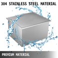 thumbnail image 3 of VEVOR 22x17x12 Inch Drop In Ice Chest Bin Cover Stainless Steel Condiments Cooler Basin, 3 of 9