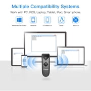 Eyoyo 1D 2D QR Code Barcode Scanner, Portable Mini Reader with 2.4G Wireless/Bluetooth/USB Wired ,Compatible with iPad, Phone, Android, Tablet PC