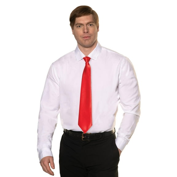 UNDERWRAPS Mens Zip Up Tie - Mens Red Zip Ties, Boys Clip On Ties for Men Set, Mens Zipper Ties Outfit, Hot Neck Ties, Red Ties for Men Clip On (OS)