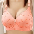 thumbnail image 2 of Sngxgn Wireless Bras for Women Bras for Women Comfort(Orange,44), 2 of 3