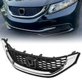 thumbnail image 1 of HECASA Grille Compatible avec 2013-2015 Honda Civic Berline Remplacement pour 71121TR3A01 HO1200216 (Grille) 71122TR3A01 HO1202109 (Moulure) Pare-Chocs Grille en Nid d'Abeille, 1 of 1