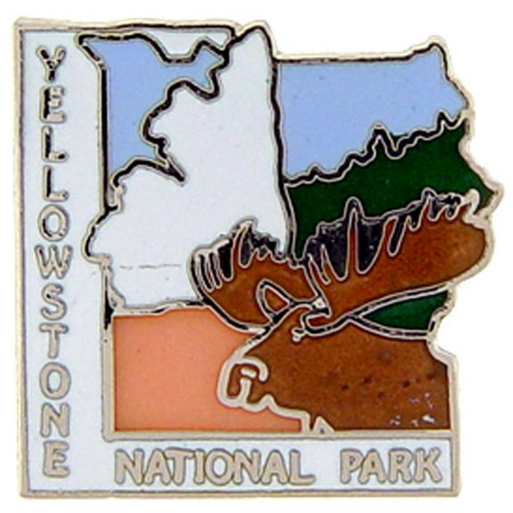 Eagle Emblems P09078 Pin - National Park, Yell.Moose - 1 in.