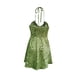 thumbnail image 2 of VISgogo Mujeres Tie-up Halter Dress, Adultos Smocked Backless Sin mangas Ripple / Flower amp; Dot Print One-piece VISgogo moda, 2 of 9