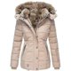 thumbnail image 3 of Women's Winter Warm Fur Collar Zipper Slim Long Sleeve Hooded Jacket, 3 of 3