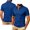*Blue, variant on VBVC Men's Custom Personalized Quarter Zip Shirt , Short Sleeve Work Team Golf Top For Men, Green , S-3XL