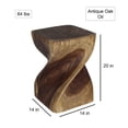 thumbnail image 2 of Haussmann ® Big Twist Wood Stool Table 14 in SQ x 20 in H Antique Oak Oil - 14" x 14" x 20", 2 of 9